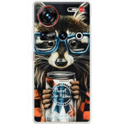 Чохол BoxFace Nubia Z70 Ultra Енот с банкой