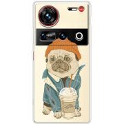 Прозорий чохол BoxFace Nubia Z70 Ultra Dog Coffeeman