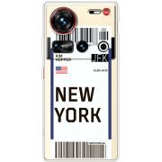 Прозорий чохол BoxFace Nubia Z70 Ultra Ticket New York