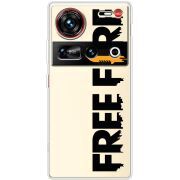 Прозорий чохол BoxFace Nubia Z70 Ultra Free Fire Black Logo