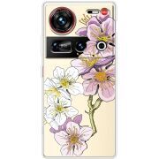 Прозорий чохол BoxFace Nubia Z70 Ultra Cherry Blossom