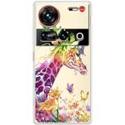 Прозорий чохол BoxFace Nubia Z70 Ultra Colorful Giraffe