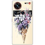 Чохол зі стразами Nubia Z70 Ultra Ice Cream Flowers