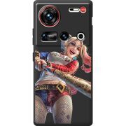 Чорний чохол BoxFace Nubia Z70 Ultra Happy Harley Quinn