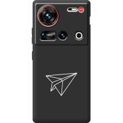 Чорний чохол BoxFace Nubia Z70 Ultra Paper Plane