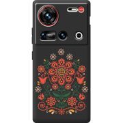 Чорний чохол BoxFace Nubia Z70 Ultra Ukrainian Ornament