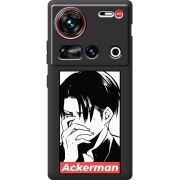 Чорний чохол BoxFace Nubia Z70 Ultra Attack On Titan - Ackerman