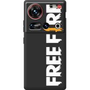 Чорний чохол BoxFace Nubia Z70 Ultra Free Fire White Logo