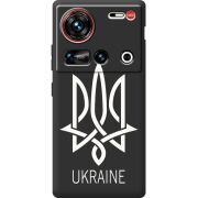 Чорний чохол BoxFace Nubia Z70 Ultra Тризуб монограмма ukraine