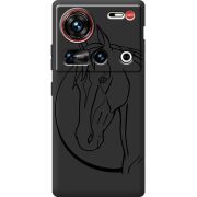 Чорний чохол BoxFace Nubia Z70 Ultra Horse