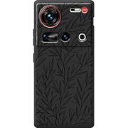 Чорний чохол BoxFace Nubia Z70 Ultra Leaves