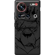 Чорний чохол BoxFace Nubia Z70 Ultra Bear King