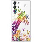 Прозорий чохол BoxFace Nubia RedMagic 10 Pro Colorful Giraffe