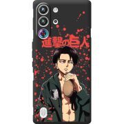 Чорний чохол BoxFace Nubia RedMagic 10 Pro Атака Титанов Леви