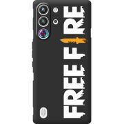 Чорний чохол BoxFace Nubia RedMagic 10 Pro Free Fire White Logo