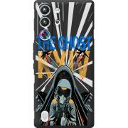 Чорний чохол BoxFace Nubia RedMagic 10 Pro Привид Києва в дії