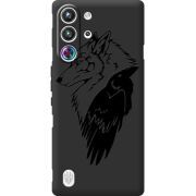 Чорний чохол BoxFace Nubia RedMagic 10 Pro Wolf and Raven