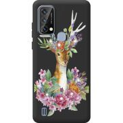 Чохол зі стразами Blackview A50 Deer with flowers