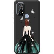 Чохол зі стразами Blackview A50 Girl in the green dress