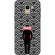 Черный чехол Uprint Samsung J600 Galaxy J6 2018 Man Pattern