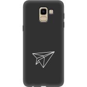 Черный чехол Uprint Samsung J600 Galaxy J6 2018 Paper Plane