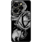 Чохол BoxFace Blackview Shark 9 Black and White Roses