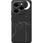 Чорний чохол BoxFace Blackview Shark 9 Місячний кіт