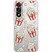 Прозорий чохол BoxFace OnePlus Nord 5 с 3D-глазками Popcorn