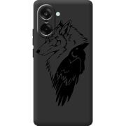 Чорний чохол BoxFace OnePlus Nord CE5 Wolf and Raven