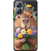 Прозорий чохол BoxFace Blackview A52 Капибара з квітами