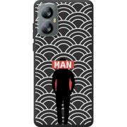 Чорний чохол BoxFace Blackview A52 Man Pattern