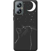 Чорний чохол BoxFace Blackview A52 Місячний кіт