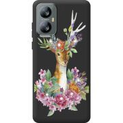Чохол зі стразами Blackview A52 Deer with flowers
