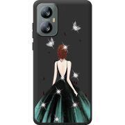 Чохол зі стразами Blackview A52 Girl in the green dress