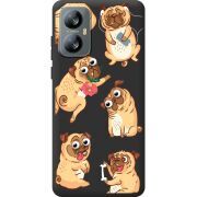 Прозорий чохол BoxFace Blackview A52 Pro с 3D-глазками Pug