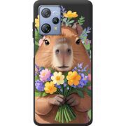 Прозорий чохол BoxFace Blackview A53 Pro Капибара з квітами