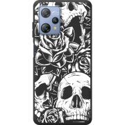 Чорний чохол BoxFace Blackview A53 Pro Skull and Roses