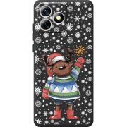 Прозорий чохол BoxFace Oukitel C53 Christmas Deer with Snow