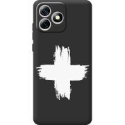 Чорний чохол BoxFace Oukitel C53 Білий хрест ЗСУ