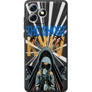 Чорний чохол BoxFace Oukitel C53 Привид Києва в дії