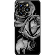 Чохол BoxFace Oukitel C50 Black and White Roses