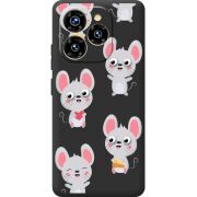 Прозорий чохол BoxFace Oukitel C50 с 3D-глазками Mouse