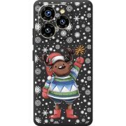 Прозорий чохол BoxFace Oukitel C50 Christmas Deer with Snow