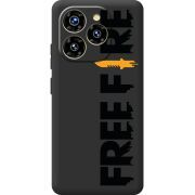 Прозорий чохол BoxFace Oukitel C50 Free Fire Black Logo