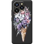 Чохол зі стразами Oukitel C50 Ice Cream Flowers