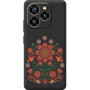 Чорний чохол BoxFace Oukitel C50 Ukrainian Ornament