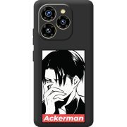 Чорний чохол BoxFace Oukitel C50 Attack On Titan - Ackerman