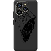 Чорний чохол BoxFace Oukitel C50 Wolf and Raven
