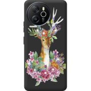 Чохол зі стразами Blackview Shark 8 Deer with flowers