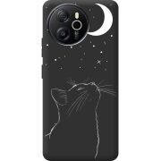 Чорний чохол BoxFace Blackview Shark 8 Місячний кіт